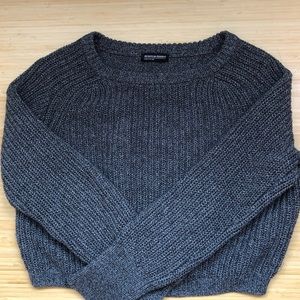 american apparel fisherman cropped sweater